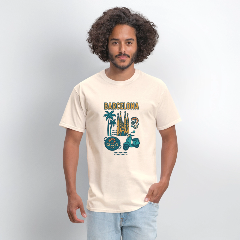 barcelona travel t-shirt - natural