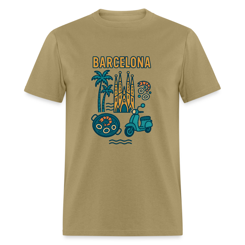 barcelona travel t-shirt - khaki