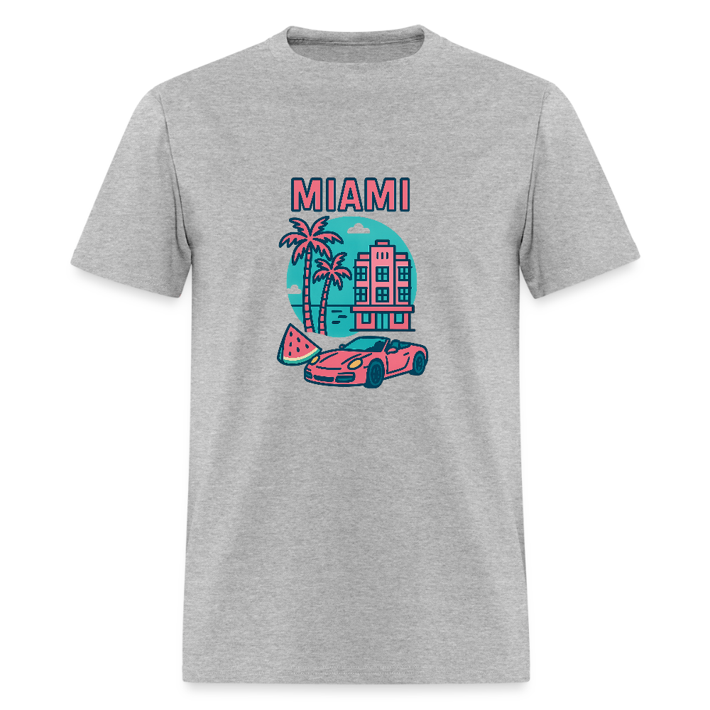 Miami travel t-shirt - heather gray