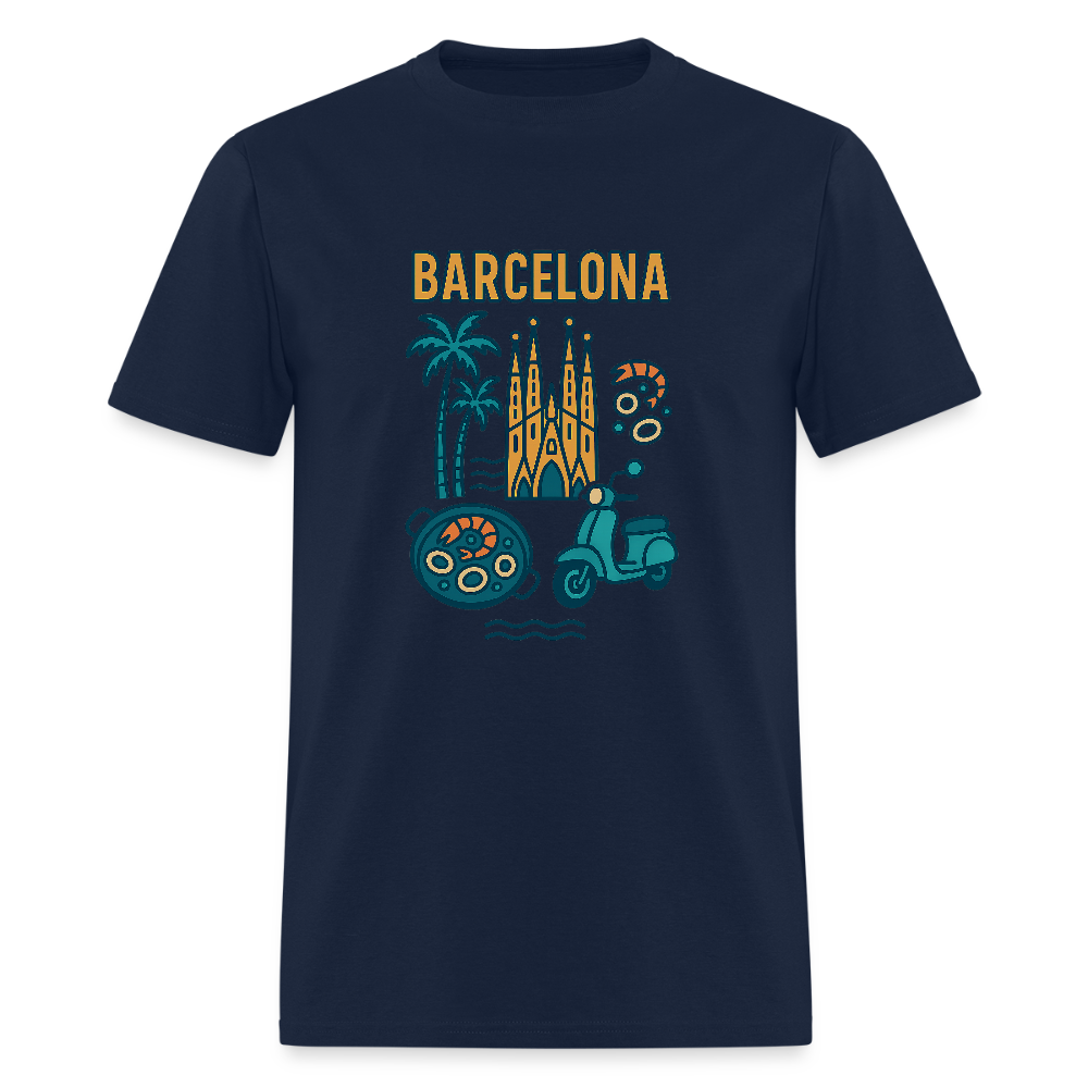 barcelona travel t-shirt - navy