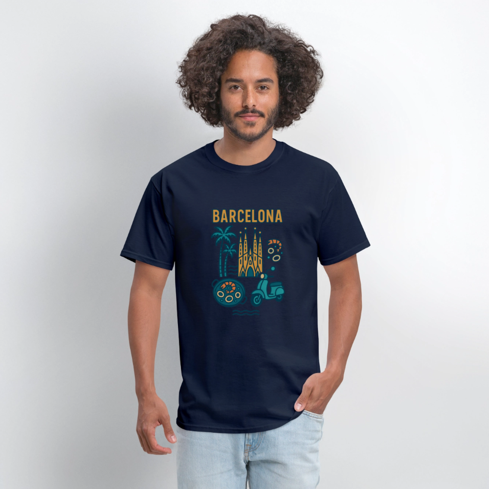 barcelona travel t-shirt - navy