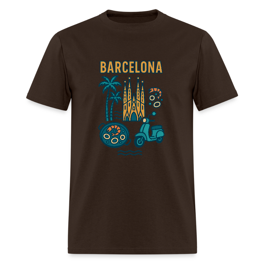 barcelona travel t-shirt - brown