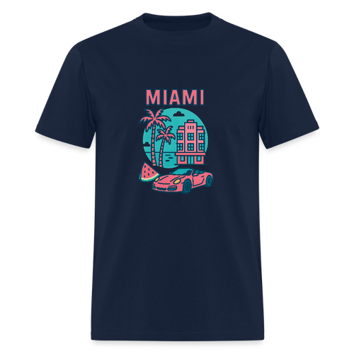 Miami travel t-shirt - navy