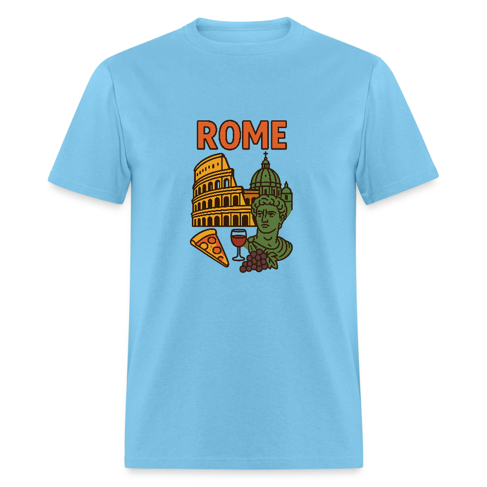 Rome travel t-shirt - aquatic blue