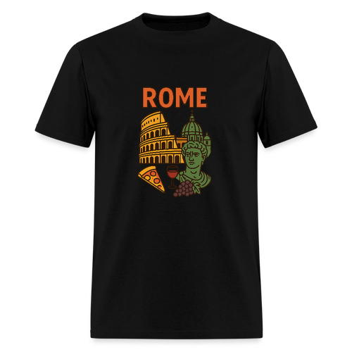 Rome travel t-shirt - black