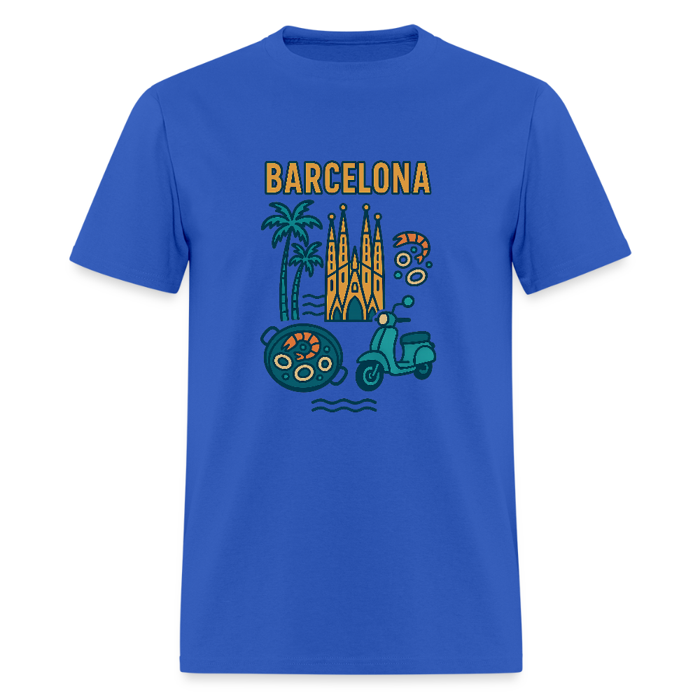 barcelona travel t-shirt - royal blue