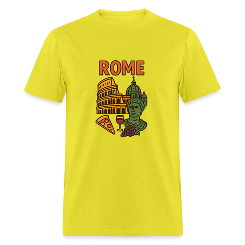 Rome travel t-shirt - yellow